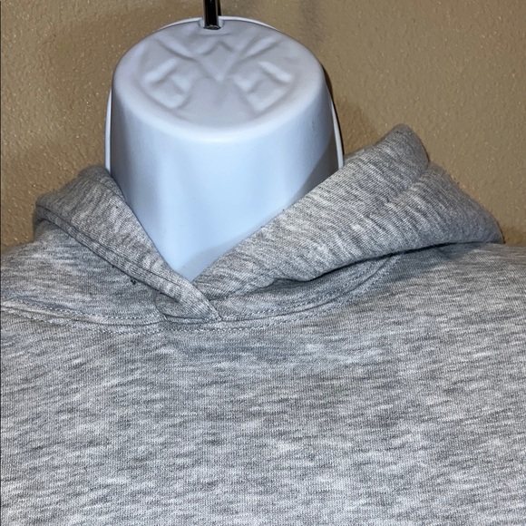 Zara Women’s Gray Relaxed Cropped Hoodie Sweatshirt SZ Small - Picture 4 of 11